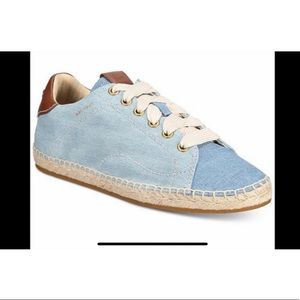 Coach Blue Chambray Espadrille Sneakers Size 9